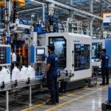 Modern blow moulding in India factory using automated extrusion machinery for plastic packaging production