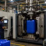 100 litre blow moulding machines producing HDPE containers